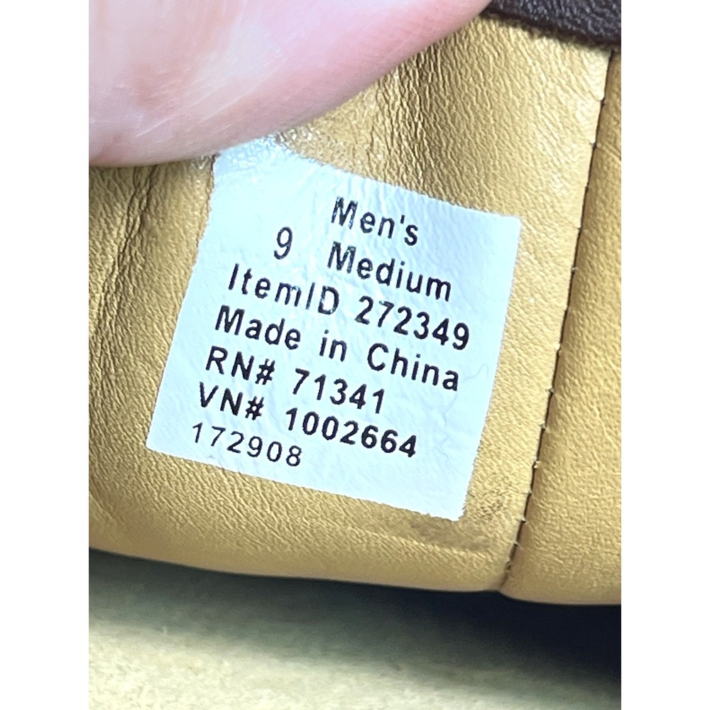 LL BEAN Mens Elkhide Leather Scuff Mule Slippers Indoor Outdoor Padded Size 9M - Picture 8 of 16